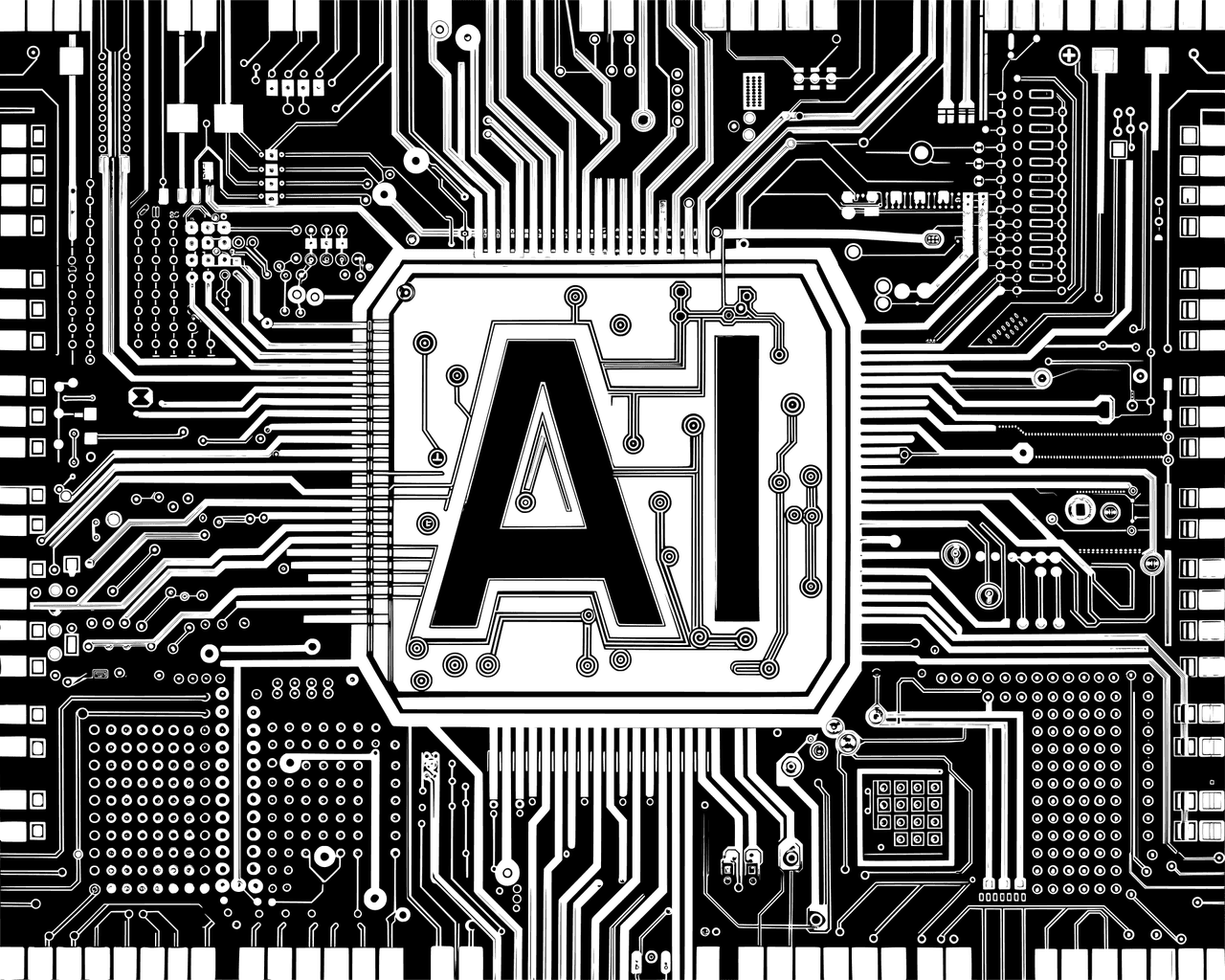 Free ai generated artificial intelligence typography vector